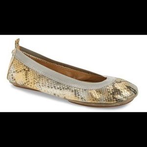 Yosi Samra Dove Grey Python Foldable Flats